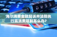 海尔消费金融起诉并法院执行高消费限制怎么办？